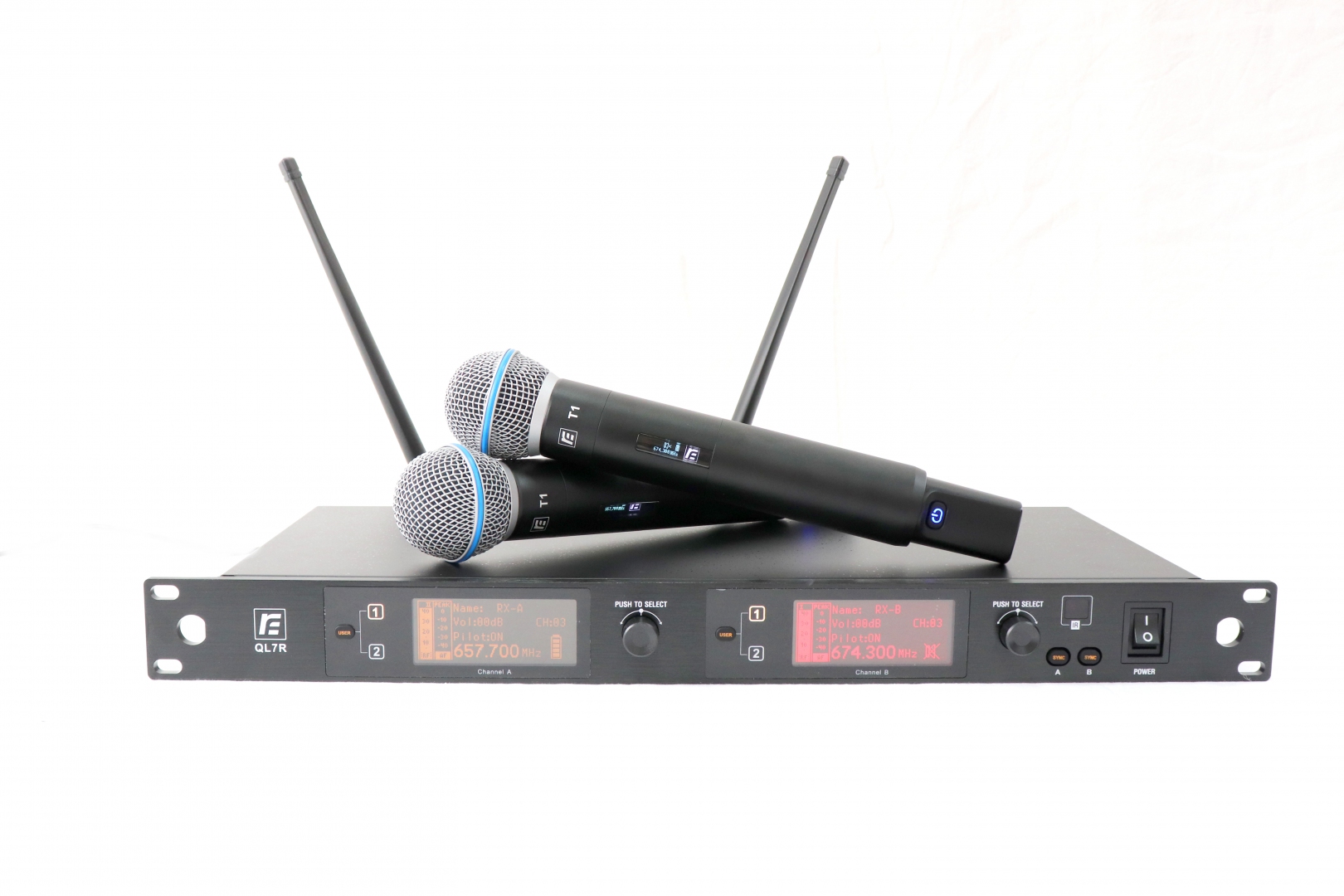RFIntell QL7R/T1-A 651,800-683,400 МГц 2-канальная радиосистема с 2-мя ручными микрофонами в Новом Девяткино