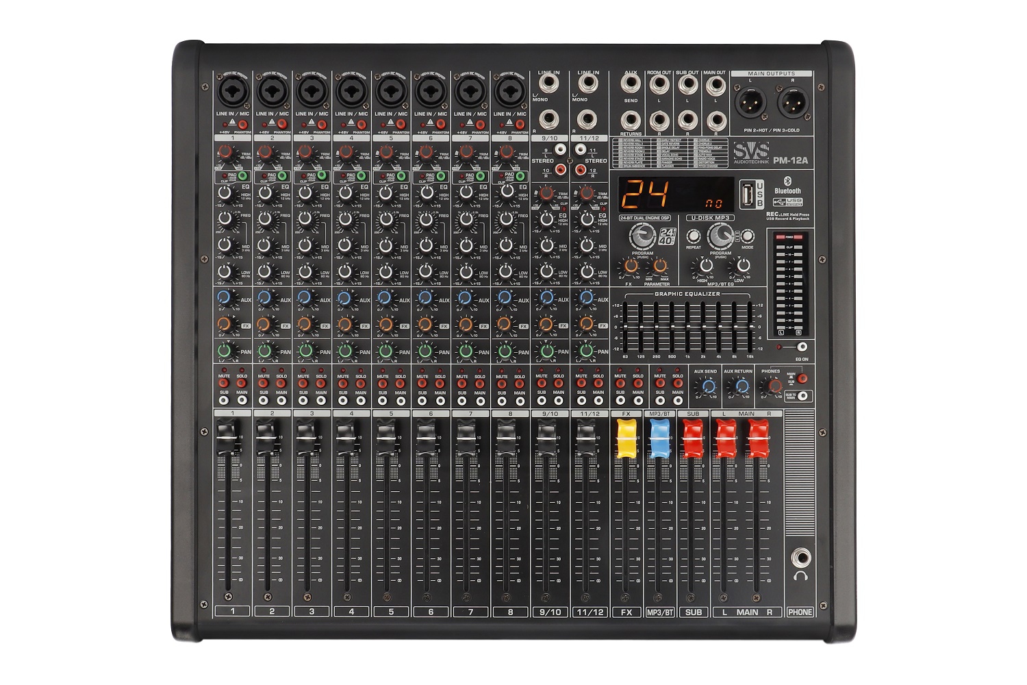 SVS Audiotechnik mixers PM-12A Активный аналоговый микшерный пульт, 12-канальный в Новом Девяткино